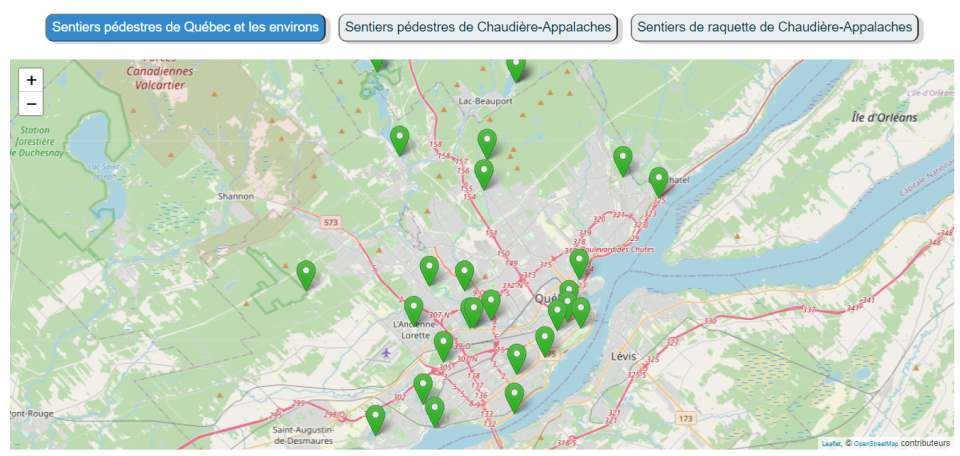 Répertoire des sentiers hivernaux de Québec et Chaudière-Appalaches