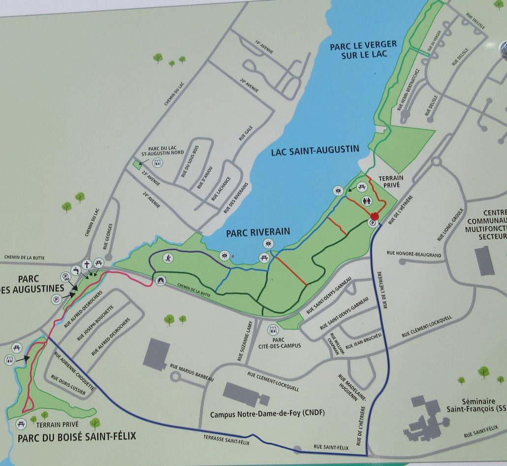 Nouvelle carte des sentiers du parc Riverain